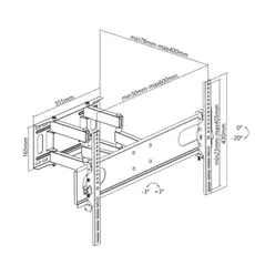 TV bracket Stell Extensible adjustable mount for TV 37" - 70" Max. loading: 35 kg, 4 image