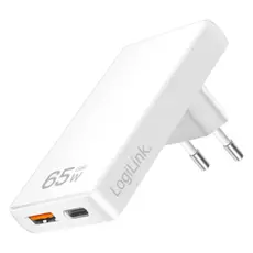 Charger Logilink PA0368 USB-A &amp; USB-C GaN (PD) 65W White