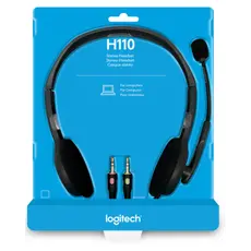 LOGITECH H110 Corded Stereo Headset - GRAY/SILVER - Dual Plug, 3 image