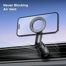 Mobile phone holder UGREEN LP923 (65185), Air Vent Magnetic Car Phone Mount, Space Gray, 3 image
