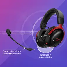 HyperX Cloud III S Wireless - Gaming Headset Black-Red, 4 image
