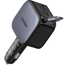 UGREEN EC602 (55212B) Nexode Car Charger, 60W, with Retractable Type-C Cable, Grey