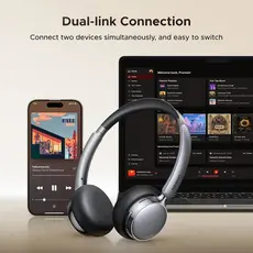 Ugreen HP207 (75630) Studio Plus, Headset, Wireless, Bluetooth, Black/Silver, 2 image