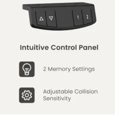 Vertex VX-1SSD-02B Electric Sit-Stand Desk Matte Black, 5 image