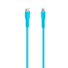 TTEC USB-C - LIGHTNING CHARGE/DATA CABLE, 120CM NEON BLUE