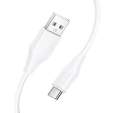 USB cable Hoco X124 Bien silicone charging data cable Type-C White