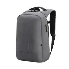 Kingsons Anti Theft Commuter Backpack With USB Charger 15.6" Grey - KS3149W-D, 2 image