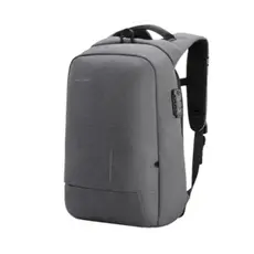 Kingsons Anti Theft Commuter Backpack With USB Charger 17.1" Grey - KS3149W-D, 3 image