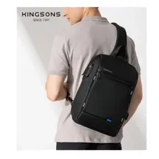 Kingsons Laptop Backpack With USB Charger 15.6" Black - KS3165-G, 5 image