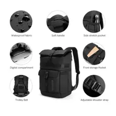 Kingsons Waterproof Business Backpack 15.6" Black - KS3333W, 4 image