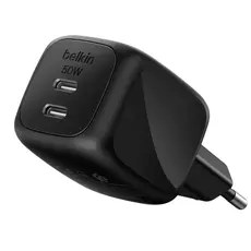 Adapter BELKIN 50w Dual USB-C PD Wall Charger with PPS, Black