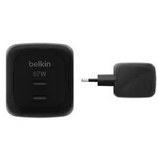 Adapter BELKIN 67w Dual USB-C PD wall Charger with PPS, Black, 3 image