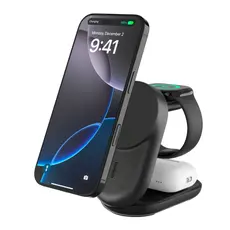 Portable Charger BELKIN 25w Qi2 3-IN-1 Foldable Charger, Black