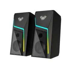 Dynamic AULA N-521 2.0 Wired RGB Gaming Speakers 6W Black, 2 image