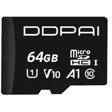 Memory card DDPAI 64GB, microSD, UHS-I, C10, Black