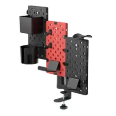 Gaming Shelf Vertex VX-GPB-02R VX-3PB-03B 3-Piece Desk Mounted Rotating Pegboard Black/Red, 3 image