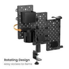 Gaming Shelf Vertex VX-GPB-02R VX-3PB-03B 3-Piece Desk Mounted Rotating Pegboard Black/Red, 5 image