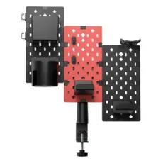 Gaming Shelf Vertex VX-GPB-02R VX-3PB-03B 3-Piece Desk Mounted Rotating Pegboard Black/Red