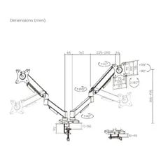 Vertex VX-2MA-24EB Mechanical Spring Monitor Arm 17"-32", 7 image