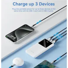 Portable Charger Vention FHKW0 10,000mAh Power Bank 22.5W With LED Display White, 2 image