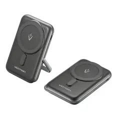 Portable Charger Vention FHNB0 10,000mAh Magnetic Wireless Power Bank 20W Black, 2 image