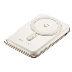 Portable Charger Vention FHNW0 10,000mAh Magnetic Wireless Power Bank 20W White, 2 image