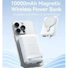 Portable Charger Vention FHTW0 10,000mAh Magnetic Wireless Power Bank 22.5W With LED Display White, 2 image