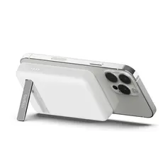 Portable Charger Belkin Magnetic Wireless Power Bank 5000mAh With Stand BPD004BTWT, 6 image