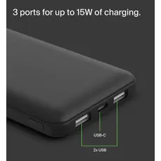 Portable Charger Belkin Power Bank 15W 10000mAh BPB011BTBK, 5 image