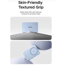 Portable charger UGREEN PB580 (65840B), 5000mAh, Type-C, Magnetic Wireless Power Bank, Light Blue, 2 image