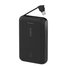 Portable charger Belkin Power Bank 10000mAh With Integrated Cable BPB021HQBK, 2 image
