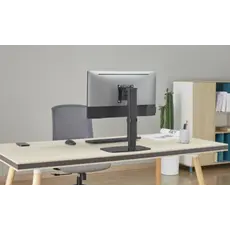 Monitor stand Gembird MS-D1ST-02 Height adjustable full-motion monitor desk stand 17"-32" Black, 6 image