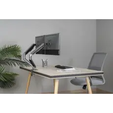 Monitor bracket Gembird MA-DA2-05 Desk mounted adjustable double Monitor Arm 17"-32" Space Grey, 10 image