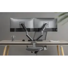 Monitor bracket Gembird MA-DA2-05 Desk mounted adjustable double Monitor Arm 17"-32" Space Grey, 11 image