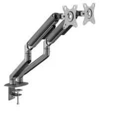 Monitor bracket Gembird MA-DA2-05 Desk mounted adjustable double Monitor Arm 17"-32" Space Grey, 3 image