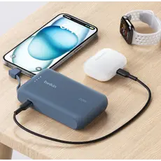 Portable charger Belkin Power Bank 10000mAh With Integrated Cable BPB021HQBL, 6 image