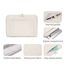 Kingsons 14" Laptop Sleeve Bag Beige - KS251302, 3 image