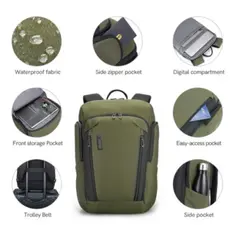 Kingsons 15.6" Laptop Backpack Green - KS3337W, 4 image
