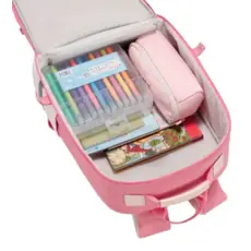 Kingsons 15.6" Notebook Bag Primary School Backpack Pink - KS251093, 4 image