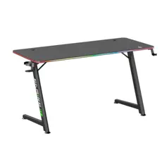 Game table Vertex VX-GD-02RGBB Gaming Desk With RGB Lighting On Desk Edge Black/Matte Black