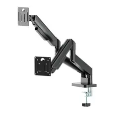 Monitor mount Gembird MA-DA2-06 Desk mounted adjustable double monitor arm 17"-32" black, 2 image