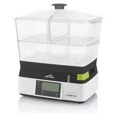 Food Steamer ETA Calderon II 113490010, 1800W, 11 L, 2 Containers, 6 Programs, LCD, Grey/White, 3 image