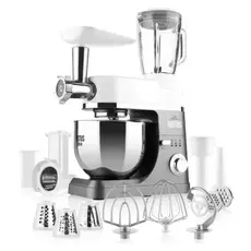 Kitchen Machine ETA Gustus IV Gulliver 412890010, 1200W, 5.5 L, with meat grinder and blender, White/Grey, 6 image