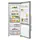 Refrigerator LG GC-GR-F589BLCM.APZQMER Bottom Freezer, 446 L, Smart Inverter, DoorCooling+, Water Dispenser, Wi-Fi, Platinum Silver, 4 image