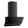 Cooker Hood Midea MH90AN1005GB, 90 cm, Angled, 800 m³/h, Touch and Gesture Control, LED, Black Glass, 2 image