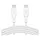 USB Cable Belkin BoostCharge USB-C to USB-C Braided Cable 100W 2M CAB014bt2MWH, White