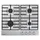 Gas Hob Hansa BHGI650103, 4 Gas Burners, Auto Ignition, Gas Control, 60 cm, Stainless Steel