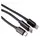 Cable Ttec 2DK39S AlumiCable Trio, USB-A to USB-C/Lightning/Micro USB, 1m, Black, 2 image