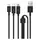 Cable Ttec 2DK7521S Trio, USB-A to USB-C/Lightning/Micro USB, 1.2m, Black
