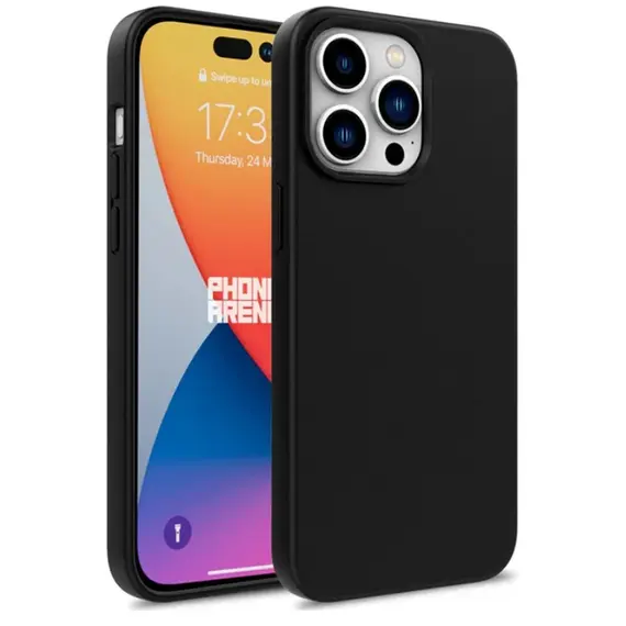 TVC iPhone 16 Pro Max Case Compostable Phone Cover Made of TPU and Wheat Straw - Black
